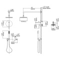 Aquacubic Watersense CupC certifié mural caché Pression d&#39;équilibre de douche Kit de douche de salle de bain Pluasfall Down Faucet System